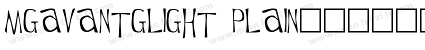 mgavantglight plain字体转换